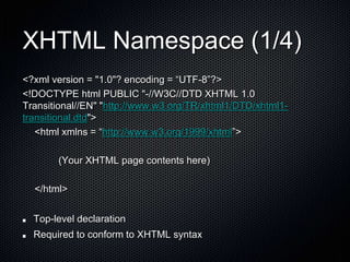Lecture07 ASDFASFA ASD ASD SDS XHTML.ppt
