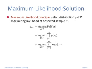 Lecture 07(Foundations of Machine Learning - Maxent models) | PDF