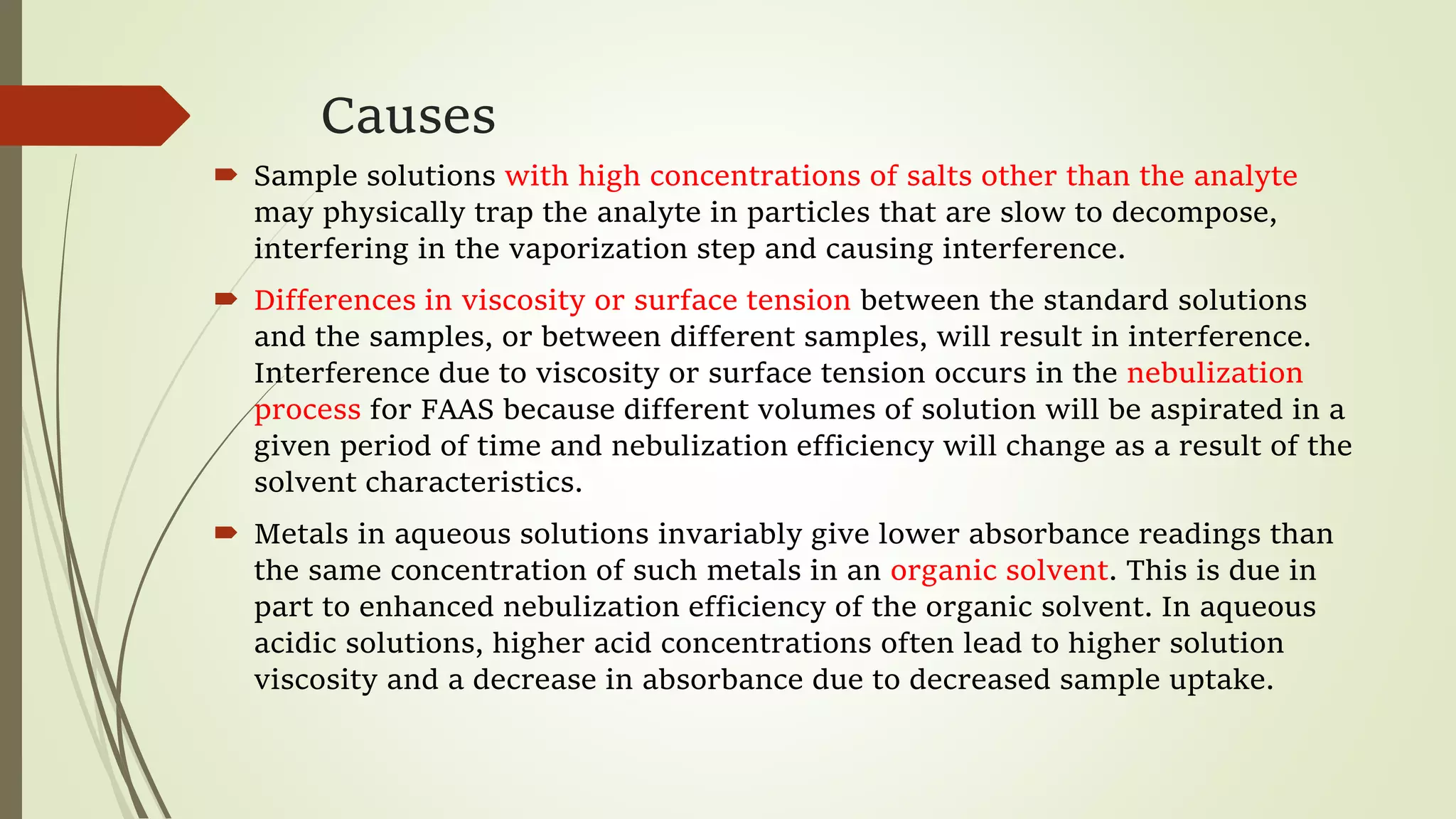 Lecture 07; non spectral interferences by Dr. Salma Amir | PPTX