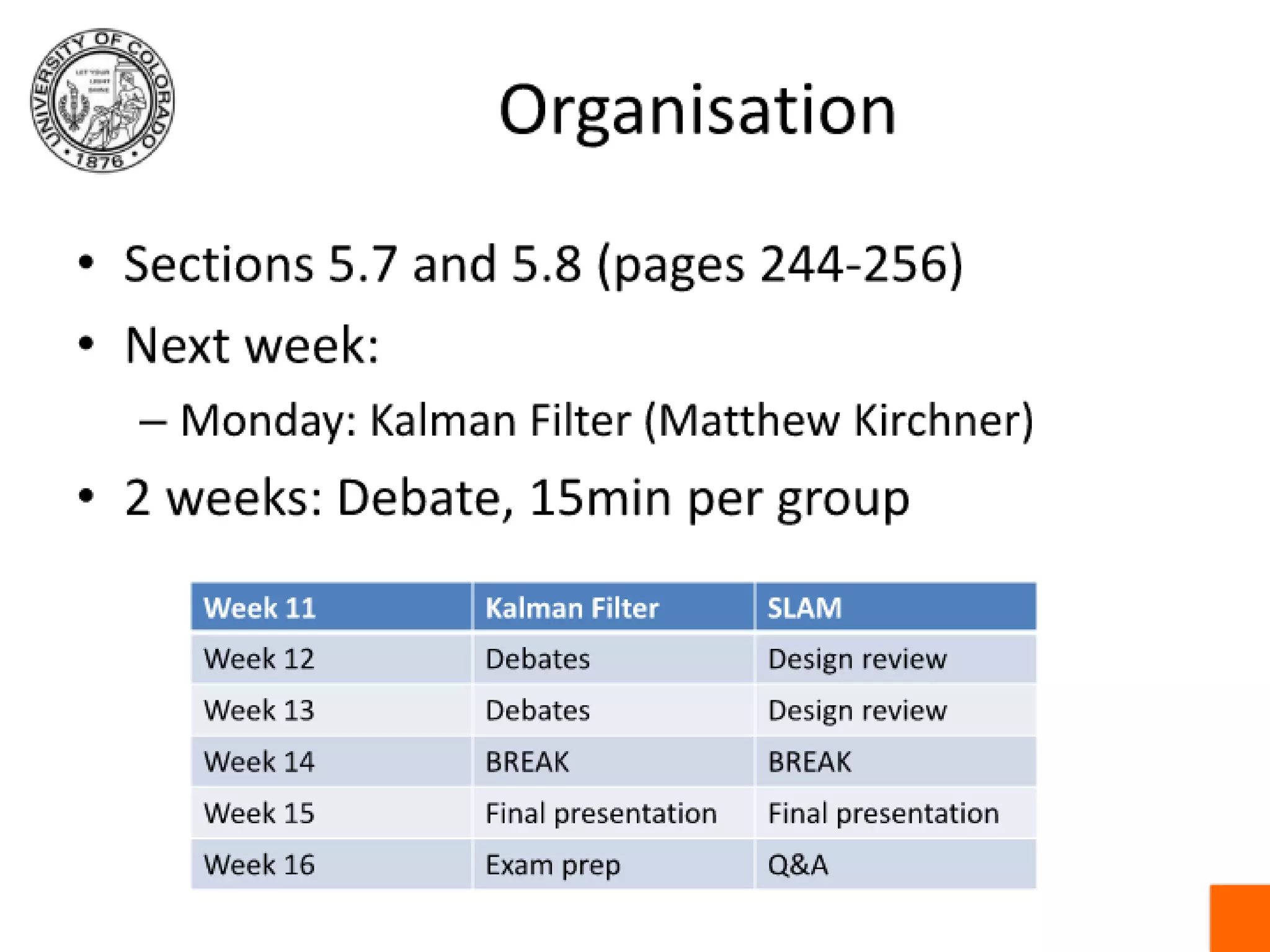 Lecture 08: Localization and Mapping II