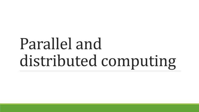 Parallel and Distributed Computing Chapter 8 | PDF | Computing ...