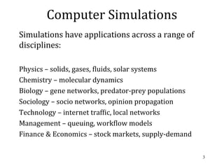 Simulationms Comprehensive Introduction to Computer Simulations and Modeling ...