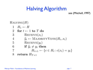 Lecture 08(Foundations of Machine Learning - Online learning) | PDF