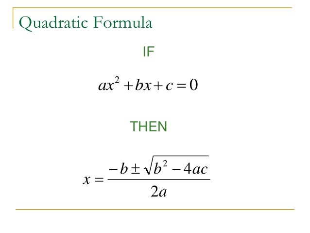 Lecture 08 quadratic formula and nature of roots