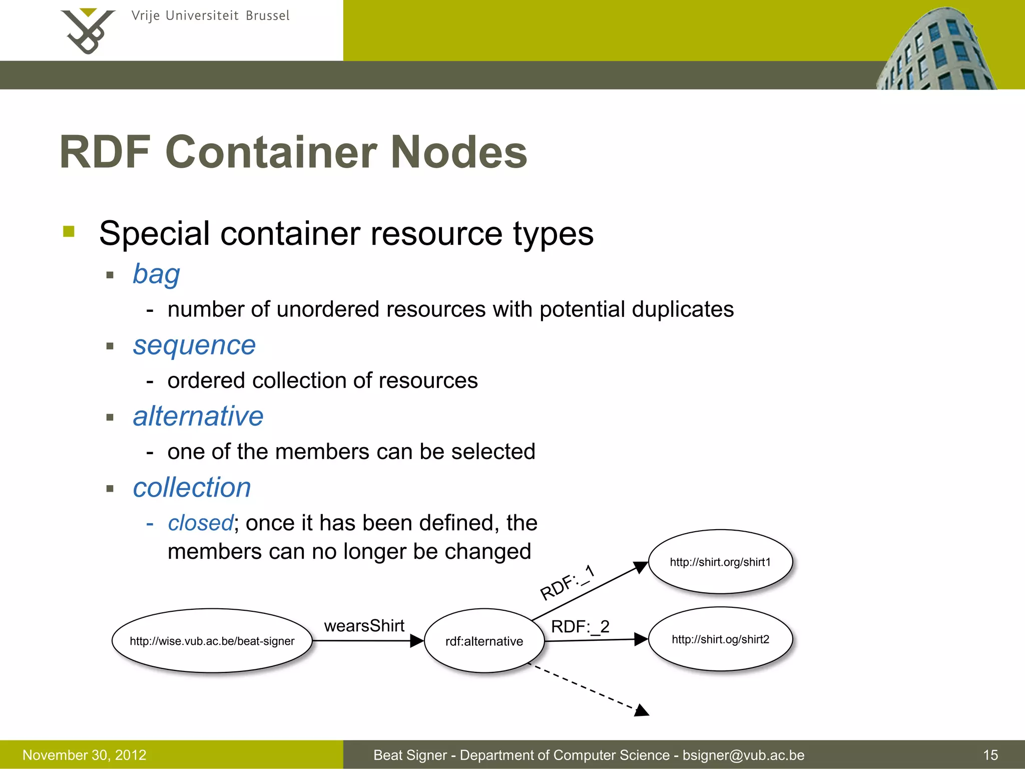 Semantic Web - Lecture 09 - Web Information Systems (4011474FNR) | PDF