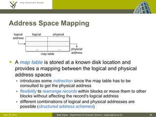 Storage Management - Lecture 8 - Introduction to Databases (1007156ANR ...