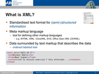 XML and Related Technologies - Web Technologies (1019888BNR) Slide 2