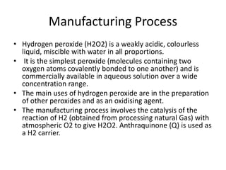 H2o2 Manufacturing Lecture 09 | PPTX