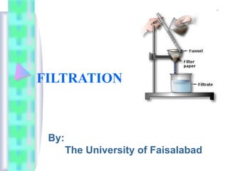 FILTRATION
By:
The University of Faisalabad
 