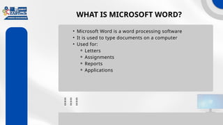 Introduction to word all the basic of word you should know | PPTX