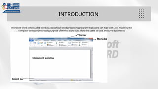 Introduction to word all the basic of word you should know | PPTX