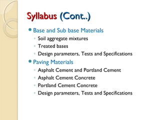 Intro. to Pavement Engineering Materials | PPT