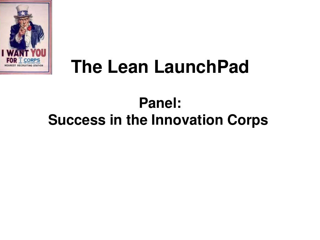 The Lean LaunchPad Panel Success