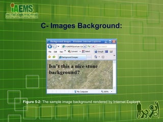 Figure 5-2:  The sample image background rendered by Internet Explorer C- Images Background: 