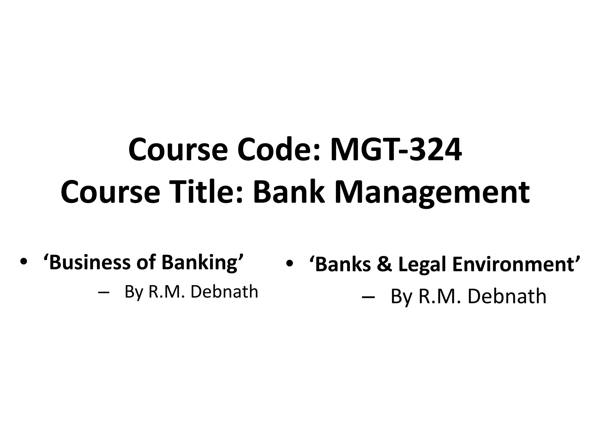 Bank Management Chapter 1 PPT bank-management-chapter-1-ppt