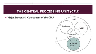 THE CENTRAL PROCESSING UNIT (CPU)
 Major Structural Component of the CPU
 