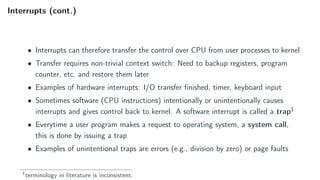 lecture 1 notes on operating systems course | PDF