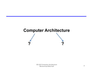 Computer Architecture


  ?                                  ?



      EE-222 Computer Architecture
          Muhammad Bilal Saif            9
 