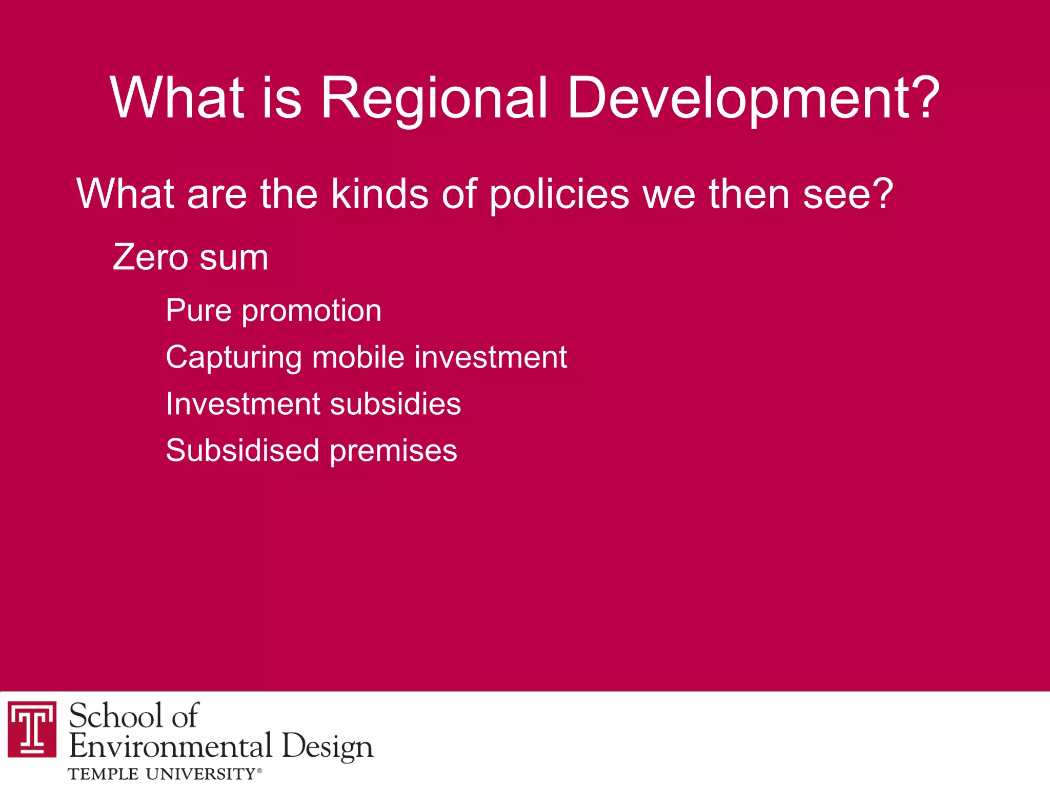Growth poles [Schumpeter] 