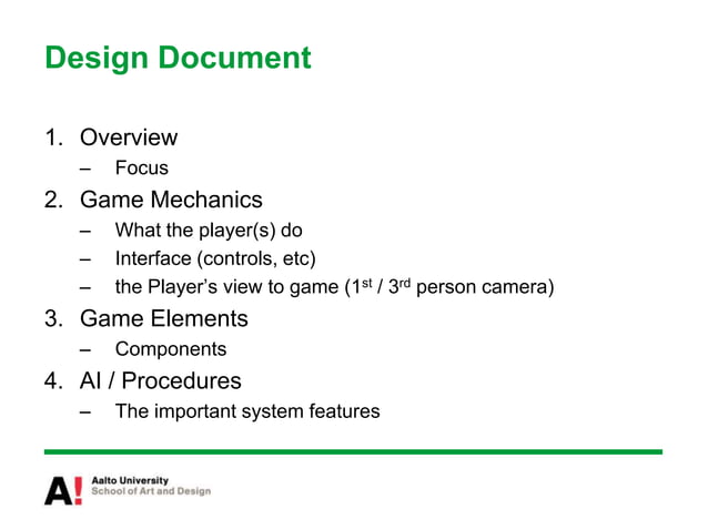 Game Design, Lecture1: Design | PPTX