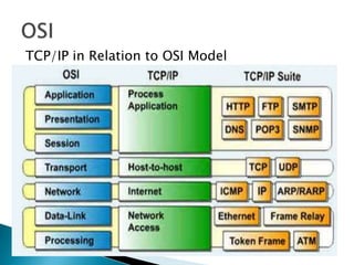 TCP/IP in Relation to OSI Model<br />OSI<br />