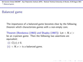 Cooperative Game Theory | PDF