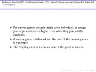 Cooperative Game Theory | PDF