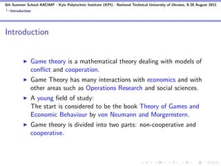 Cooperative Game Theory | PDF