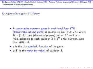 Cooperative Game Theory | PDF