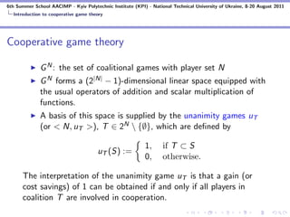 Cooperative Game Theory | PDF