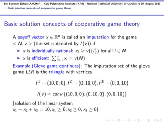 Cooperative Game Theory | PDF