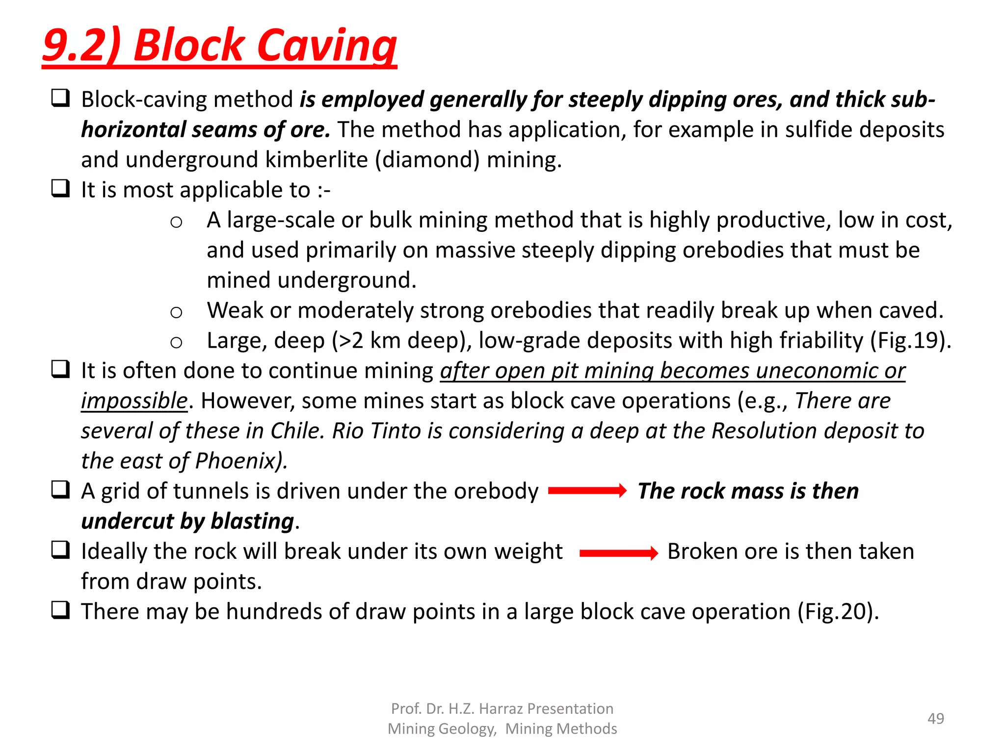 Lecture 4: Underground Mining | PDF