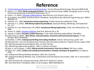 Underground Workings During Operation and Closure...
Prof. Dr. H.Z. Harraz Presentation
Mining Methods
64
 