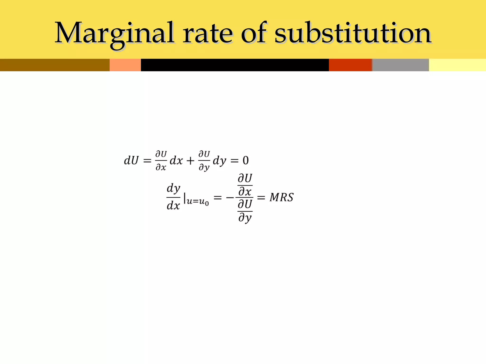 Marginal rate of substitution
 