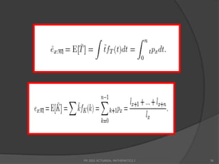 FM 2002 ACTUARIAL MATHEMATICS I   56
 