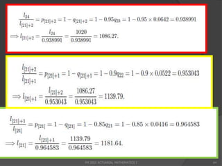 FM 2002 ACTUARIAL MATHEMATICS I   64
 