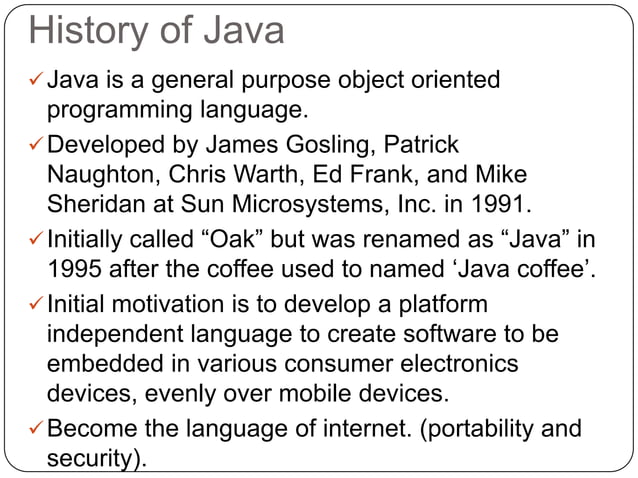 Java Lecture 1 | PPT