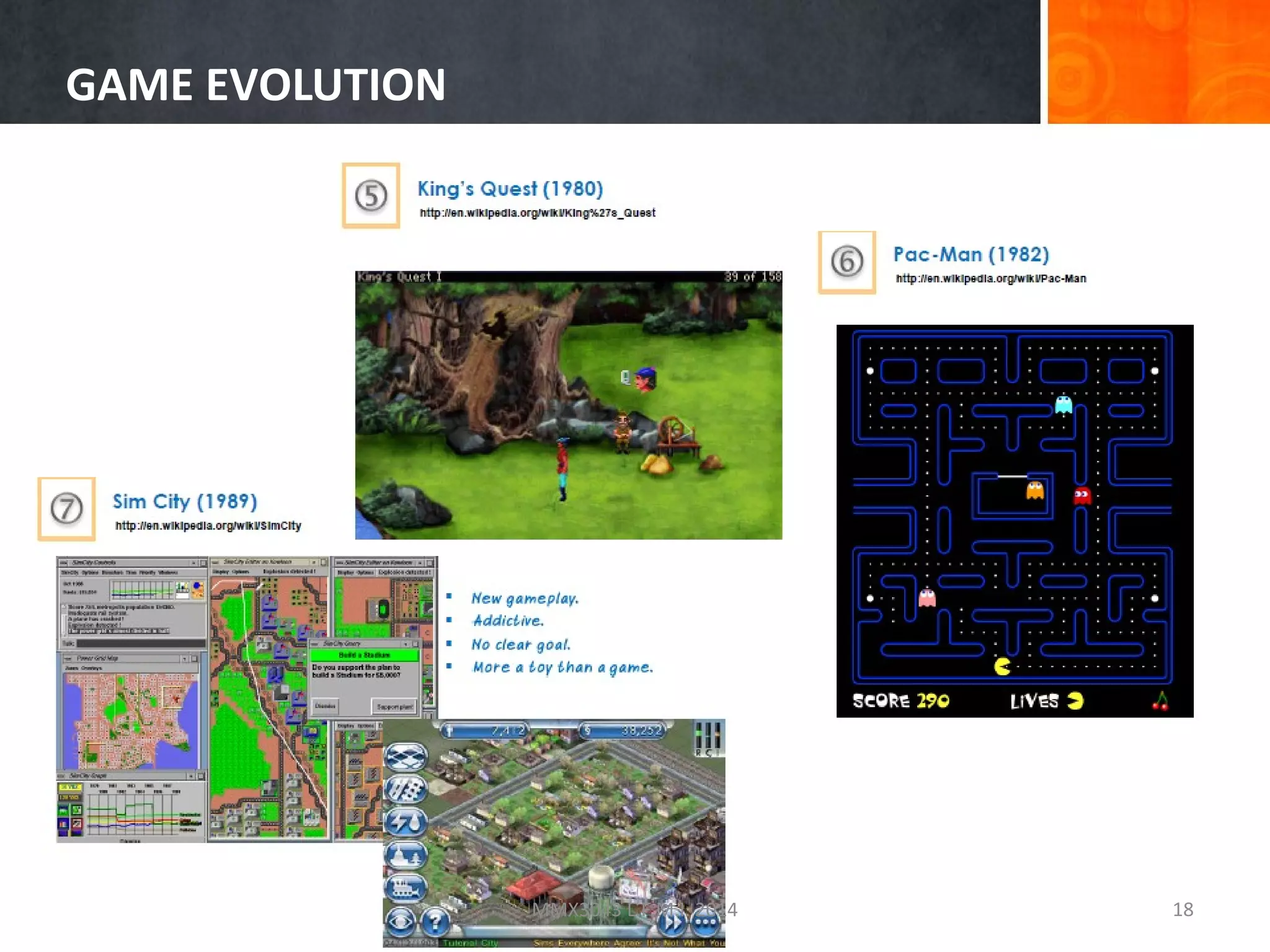 GAME EVOLUTION

MMX3043 L.F.M.I. 2014

18

 