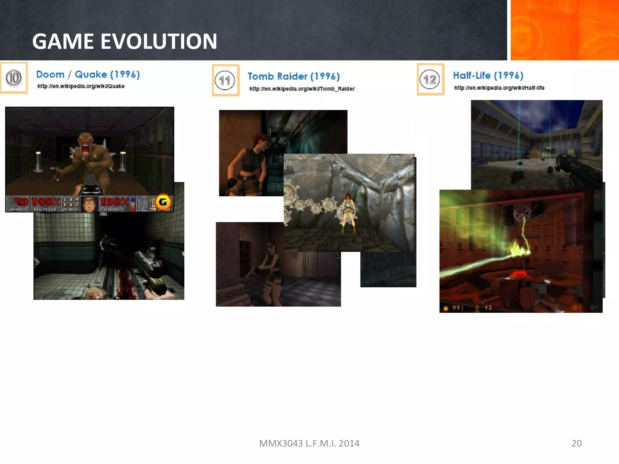 GAME EVOLUTION

MMX3043 L.F.M.I. 2014

20

 