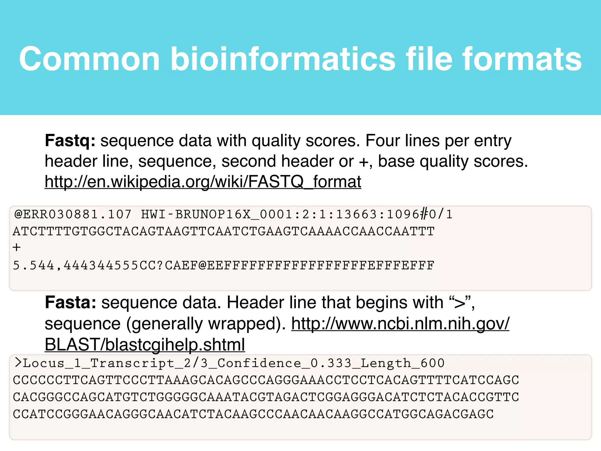 Navigate and create directories
“touch” creates ﬁles!
“rm” deletes ﬁles!
or use cyberduck
 