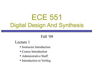 Verilog Lecture1 | PPT