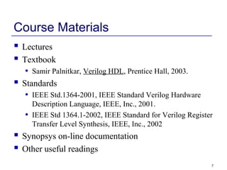 Verilog Lecture1 | PPT