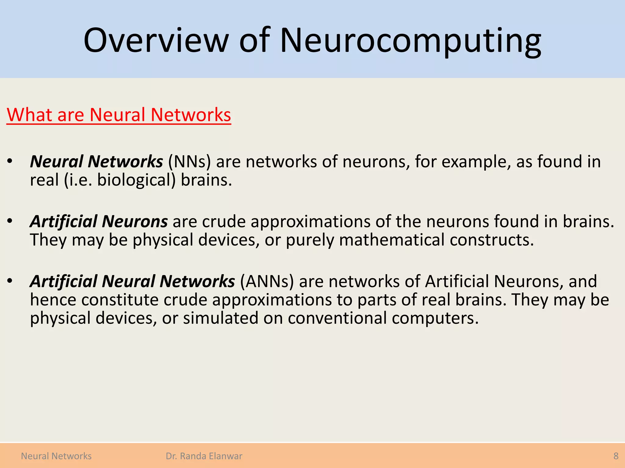 Introduction to Neural networks (under graduate course) Lecture 1 of 9 ...