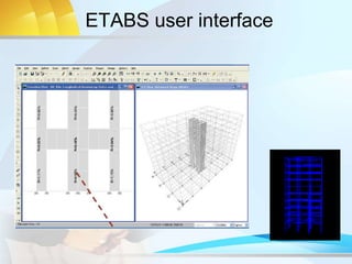 ETABS user interface
 