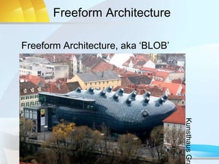 Freeform Architecture
Freeform Architecture, aka ‘BLOB’
KunsthausGra
 