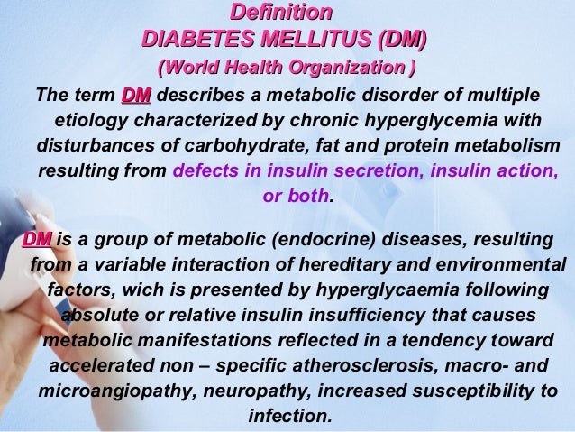 Diabetes Mellitus As A Metabolic Disorder