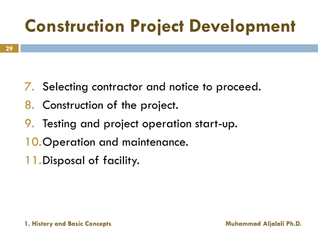 Construction Management (1st Lecture) | PPT
