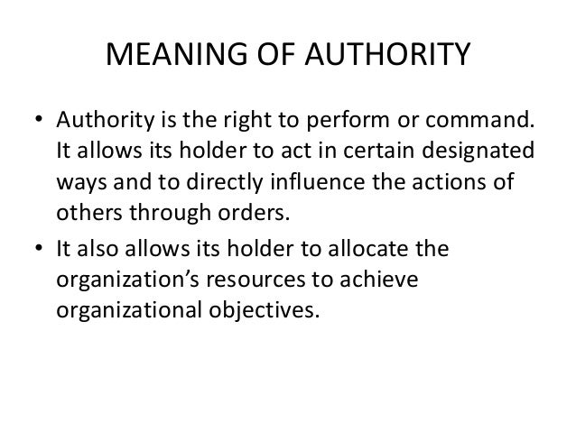 Authority & Power