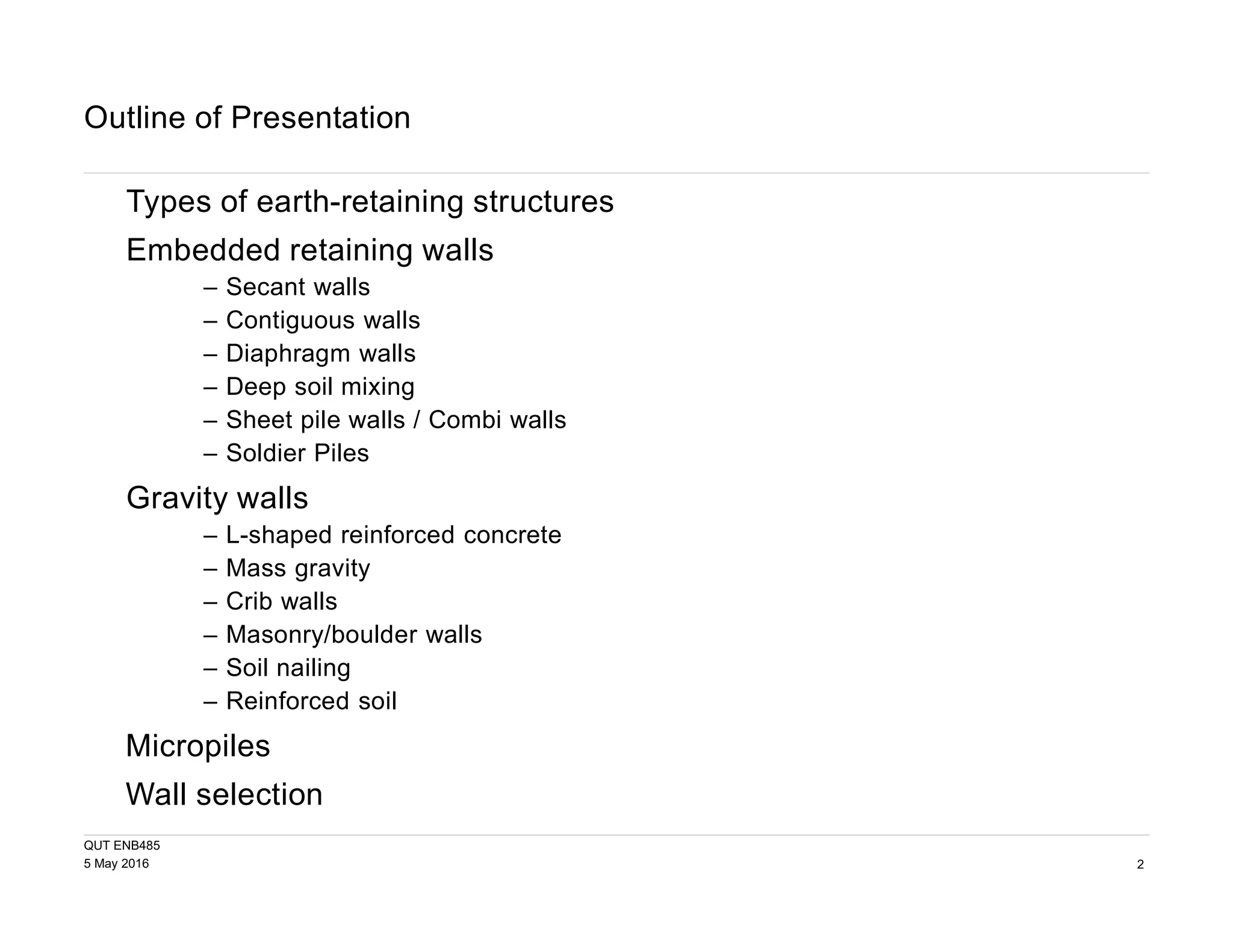 The design of earthretaining structures Lecture 1 PPT