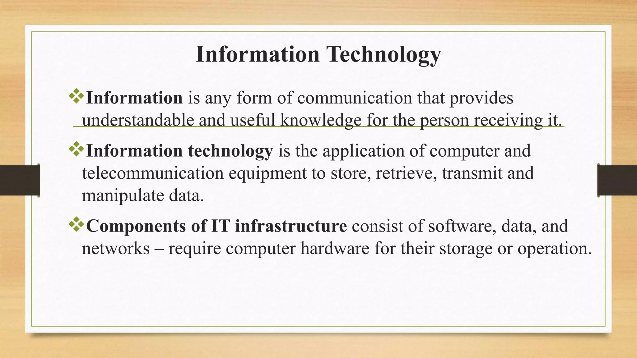 Introduction to Information Technology | PPT